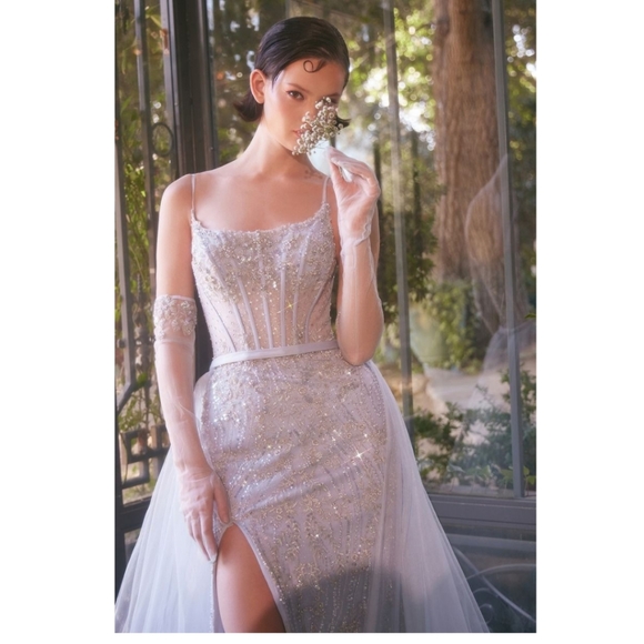 Bejeweled Soft Gown A1361 - Picture 2 of 4